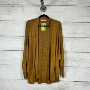 Vine & Love Women's Mustard Heather Lightweight Cardigan Size Large